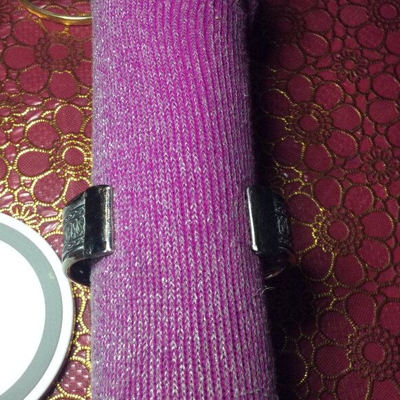 Vintage Balinese Style Silver Tone Bangle Bracelet - Picture 5 of 5